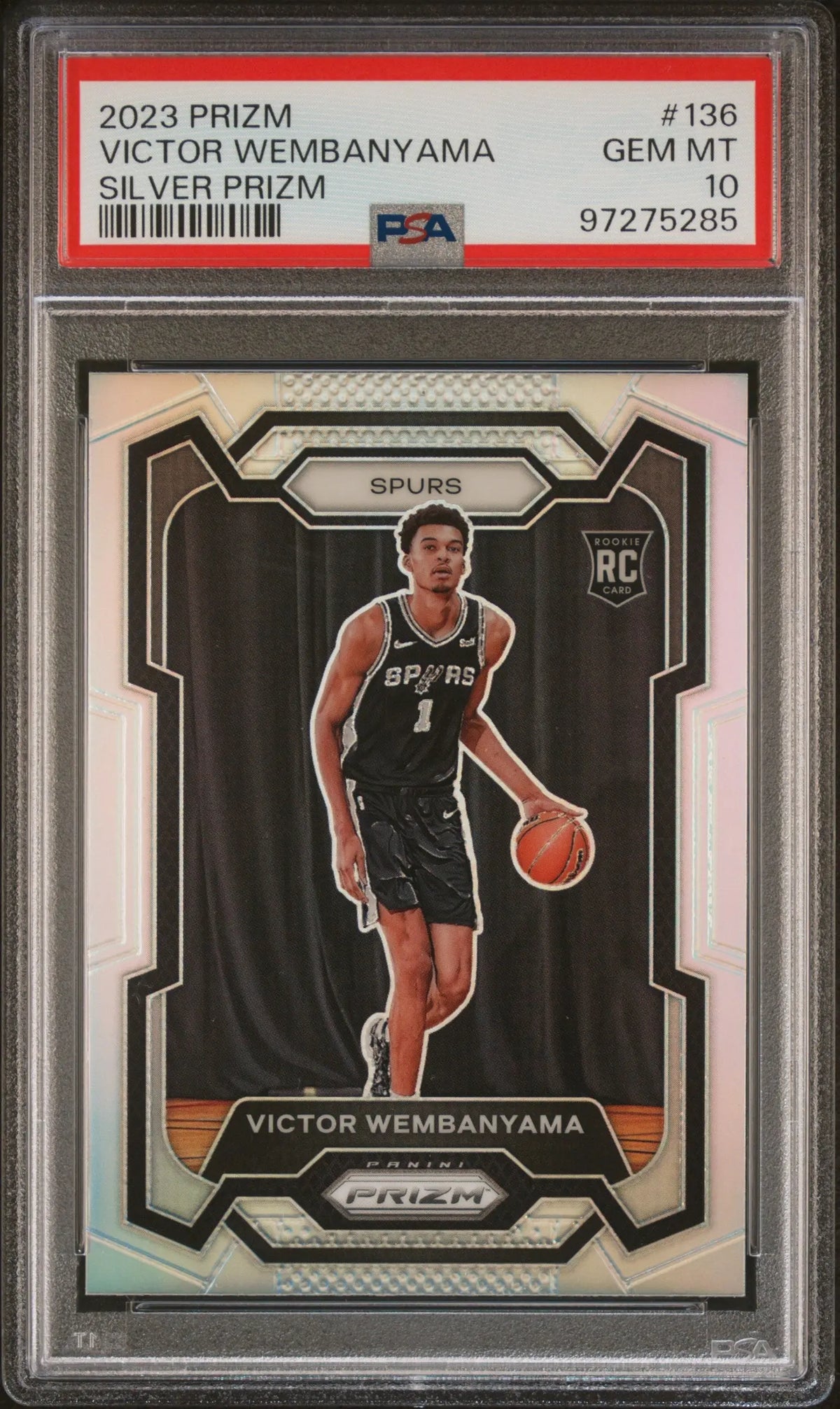 2023 Panini Prizm Rookie Victor Wembanyama Silver Prizm RC PSA 9 