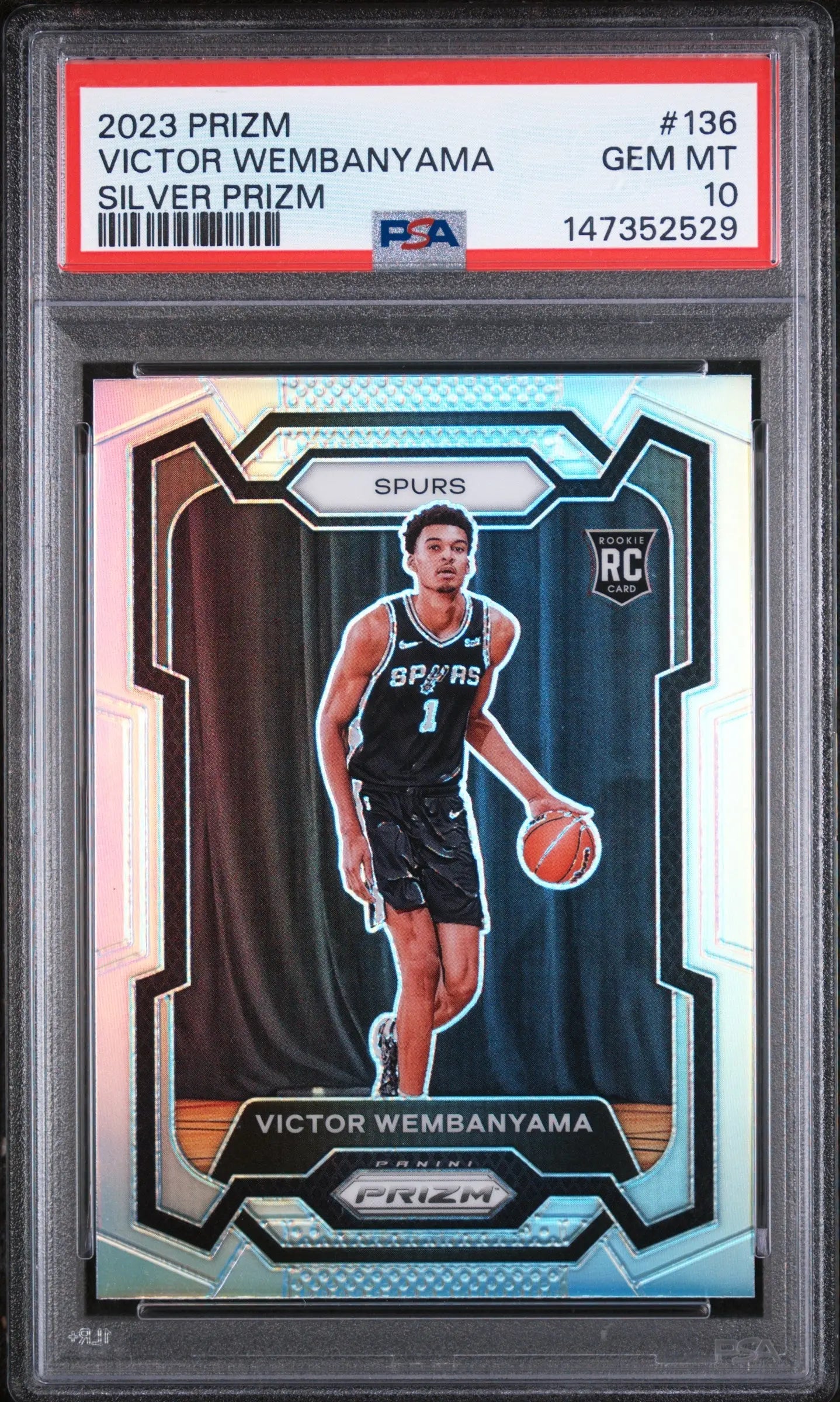 2023 Panini Prizm Rookie Victor Wembanyama Silver RC PSA 10 
