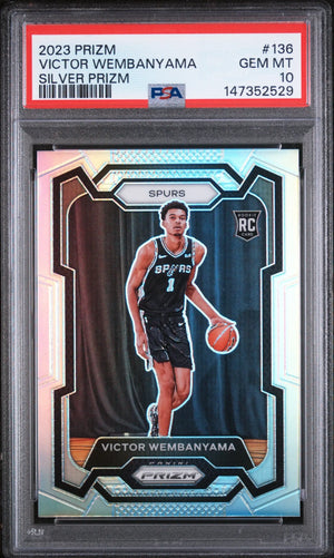 2023 Panini Prizm Rookie Victor Wembanyama Silver RC PSA 10 