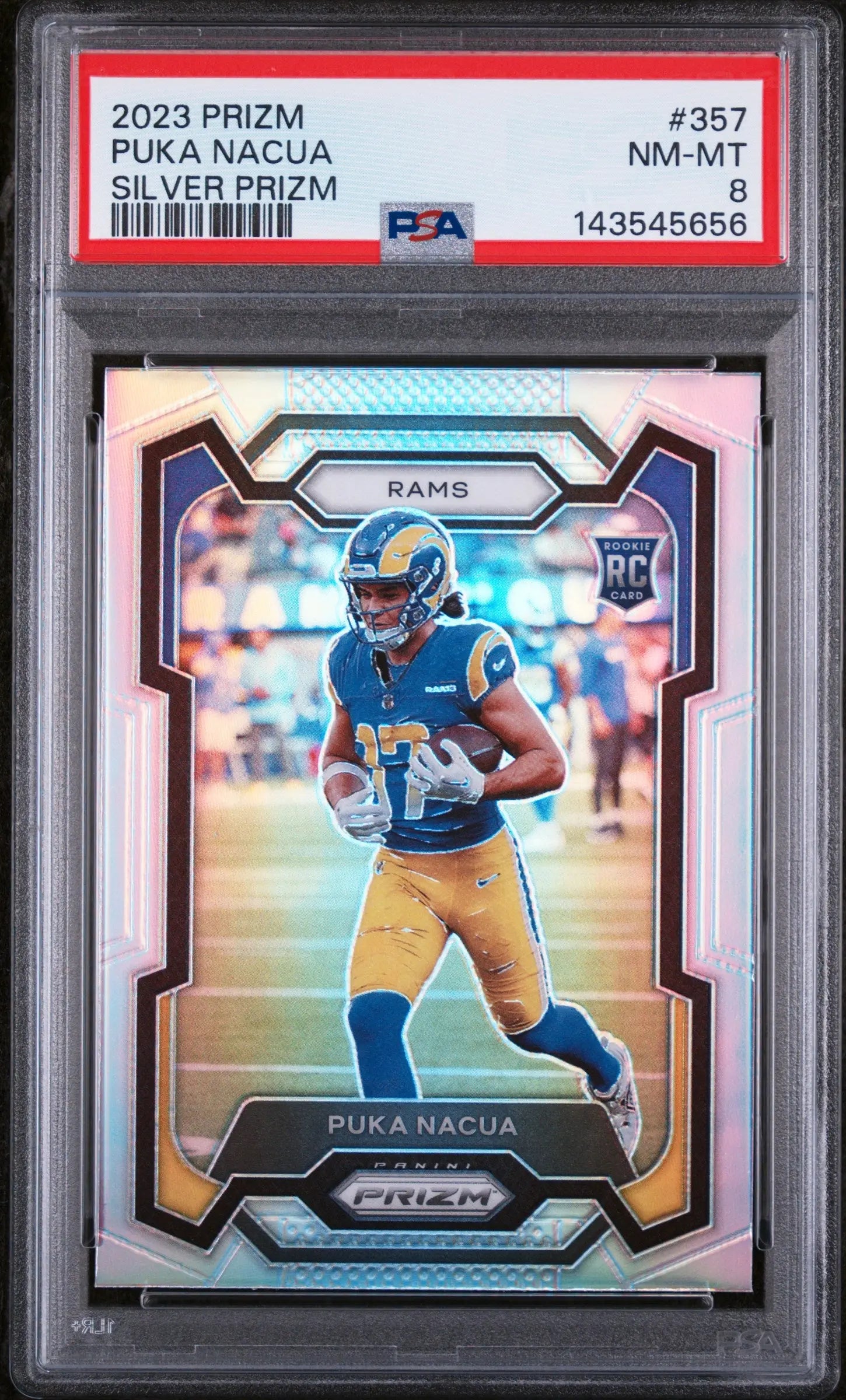 2023 Panini Prizm Silver Prizm Rookie Puka Nacua #357 PSA 8 