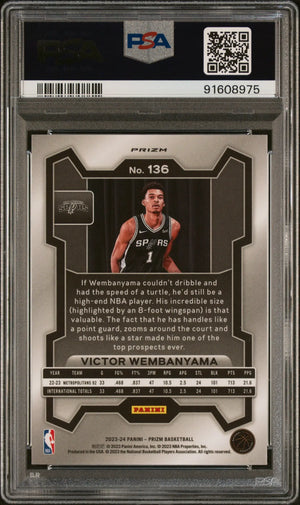 2023 Panini Prizm Victor Wembanyama RC Rookie Ice PSA 10 