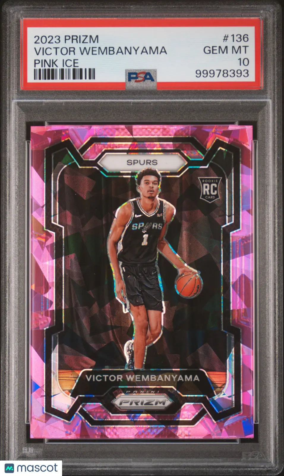 2023 Panini Prizm Victor Wembanyama RC Rookie Pink Ice PSA 10 