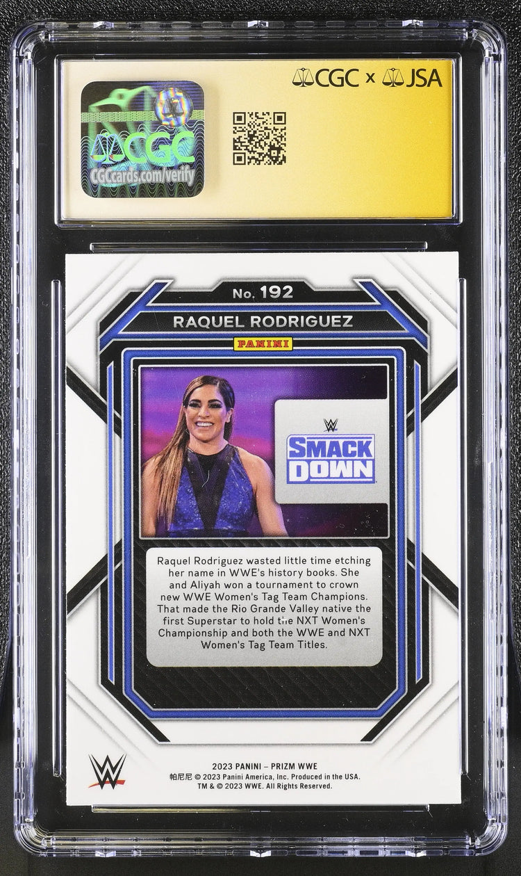 2023 Panini Prizm WWE Raquel Rodriguez #192 CGC Authentic Auto 10 