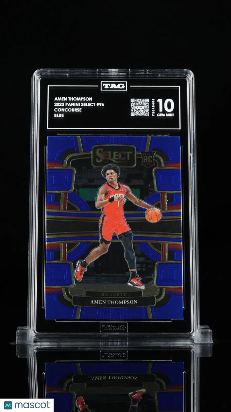 2023 Panini Select Amen Thompson RC Rookie Concourse Blue  Prizm TAG 10 