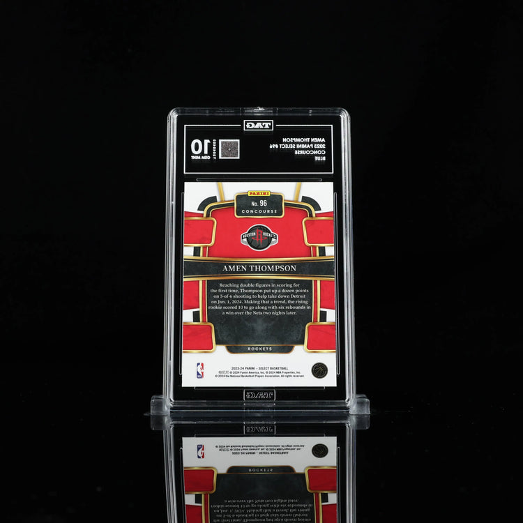 2023 Panini Select Amen Thompson RC Rookie Concourse Blue  Prizm TAG 10 