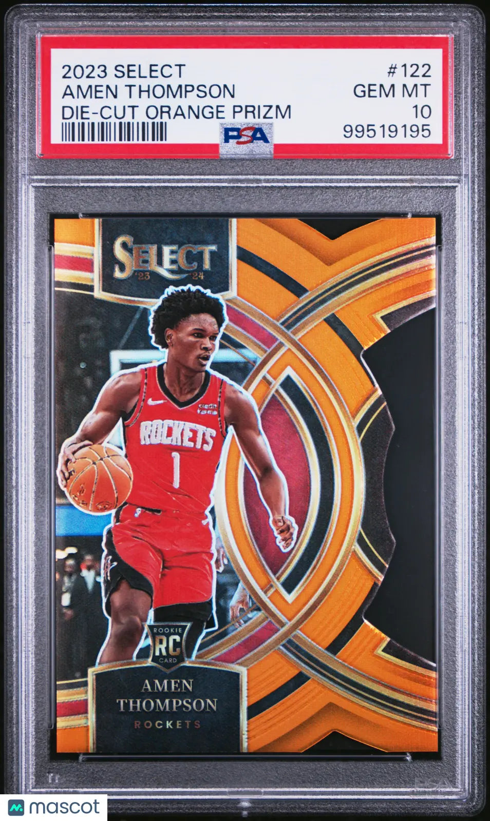 2023 Panini Select Amen Thompson RC Rookie Die Cut Orange Prizm PSA 10 /65 
