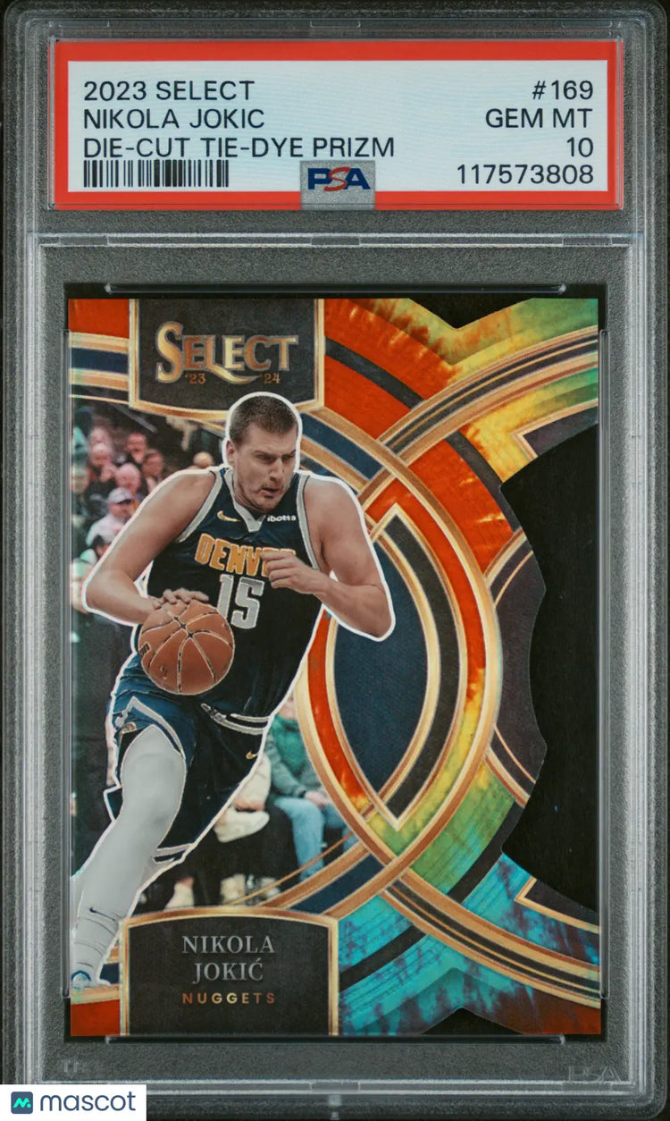 2023 Panini Select Basketball Nikola Jokic Die Cut Tie Dye Prizm PSA 10 /25 