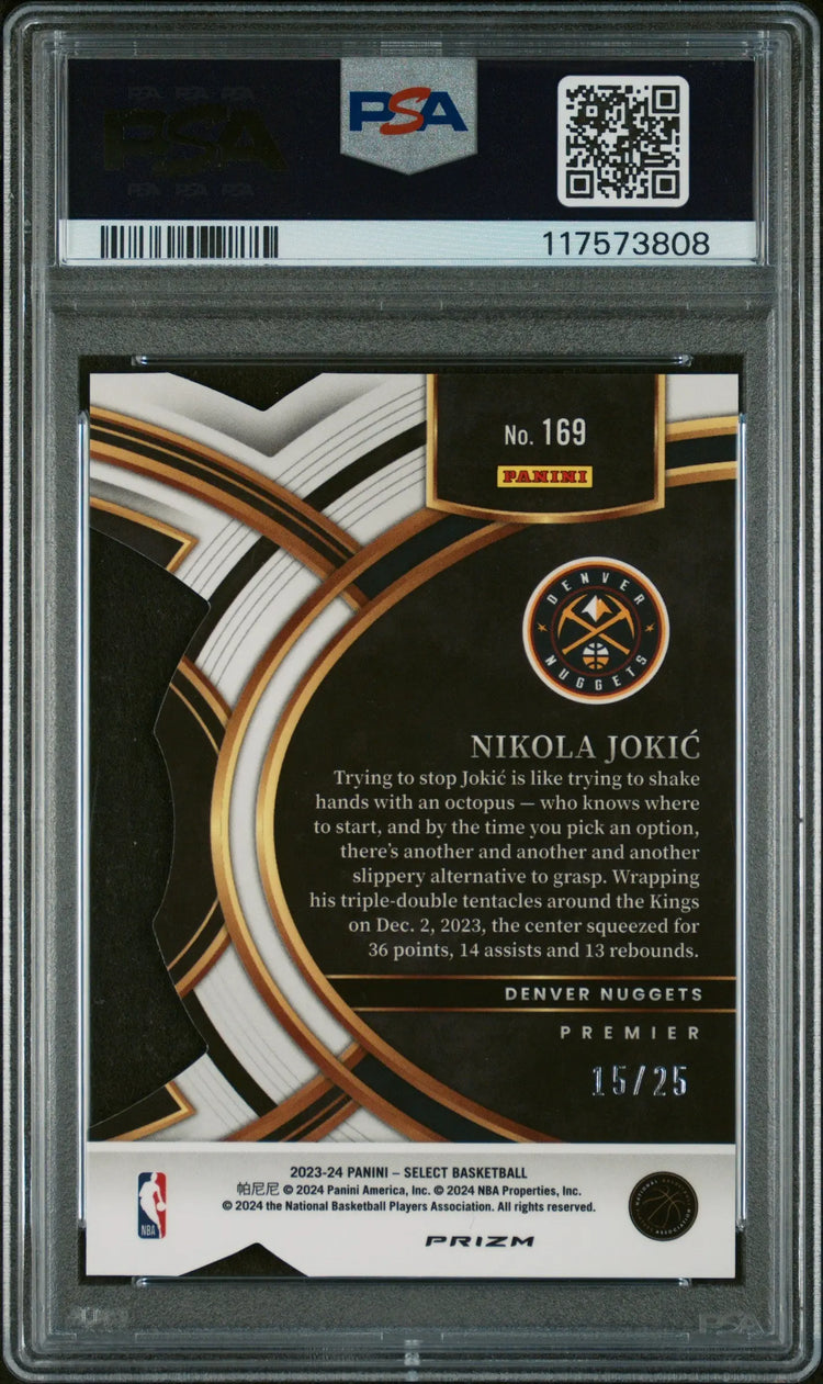 2023 Panini Select Basketball Nikola Jokic Die Cut Tie Dye Prizm PSA 10 /25 