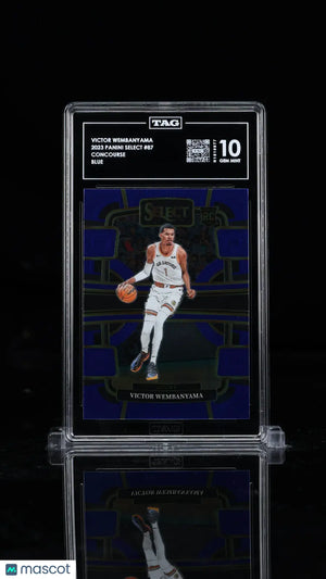 2023 Panini Select Basketball Victor Wembanyama RC Rookie Blue TAG 10 