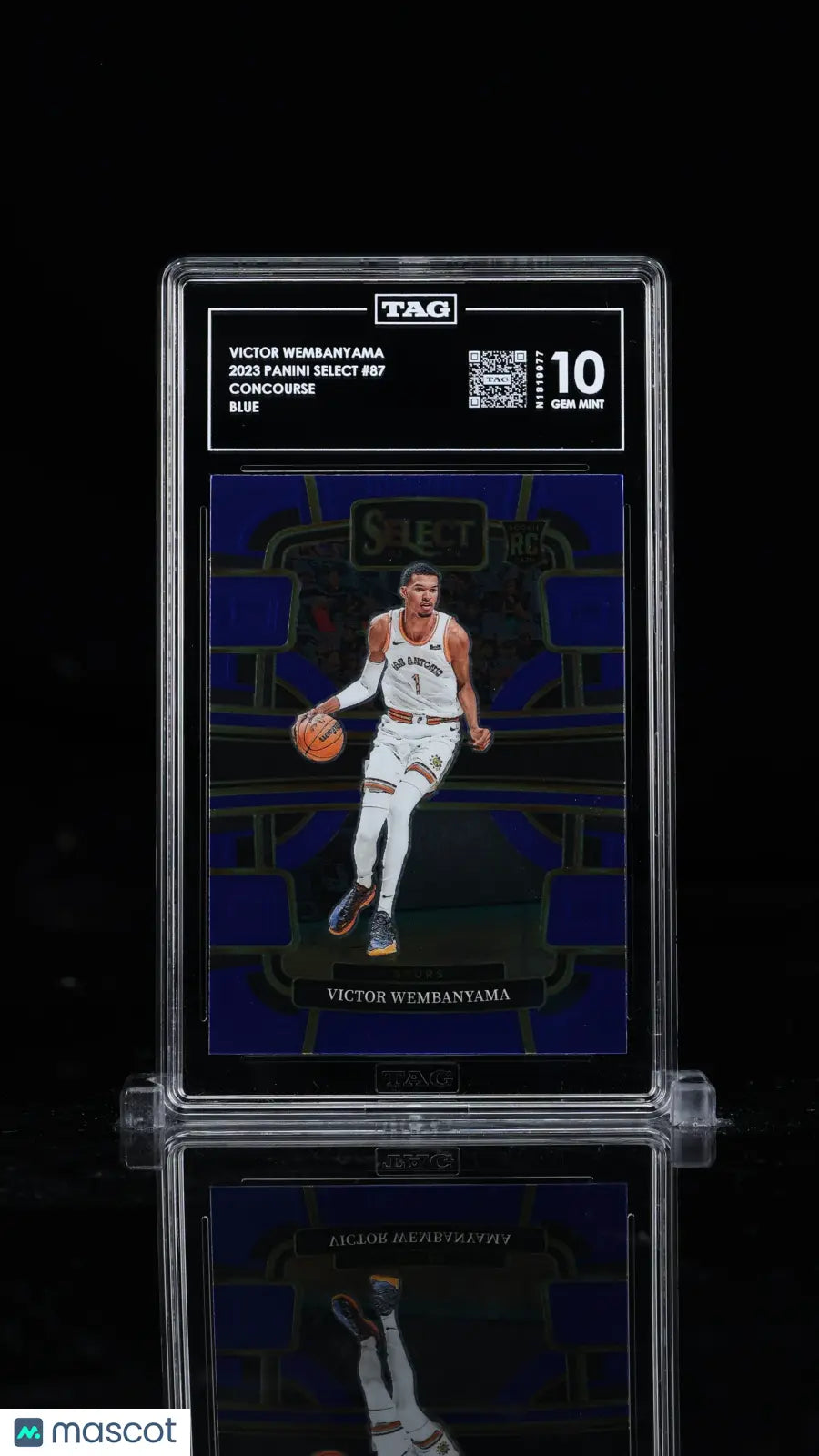 2023 Panini Select Basketball Victor Wembanyama RC Rookie Blue TAG 10 