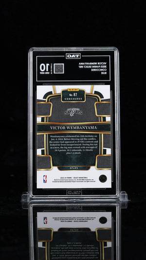 2023 Panini Select Basketball Victor Wembanyama RC Rookie Blue TAG 10 