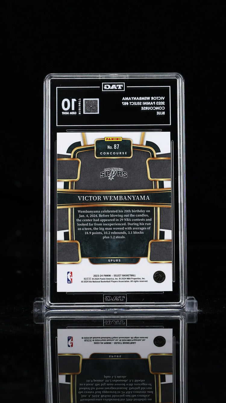 2023 Panini Select Basketball Victor Wembanyama RC Rookie Blue TAG 10 