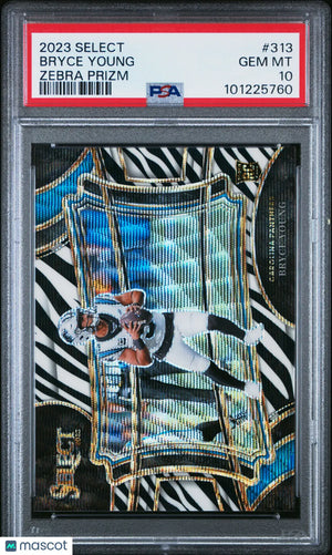 2023 Panini Select Bryce Young Rookie RC Zebra Prizm PSA 10 