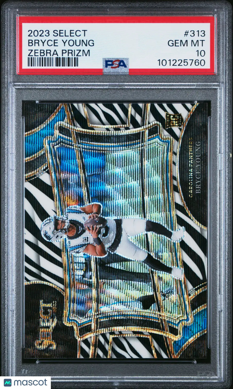 2023 Panini Select Bryce Young Rookie RC Zebra Prizm PSA 10 