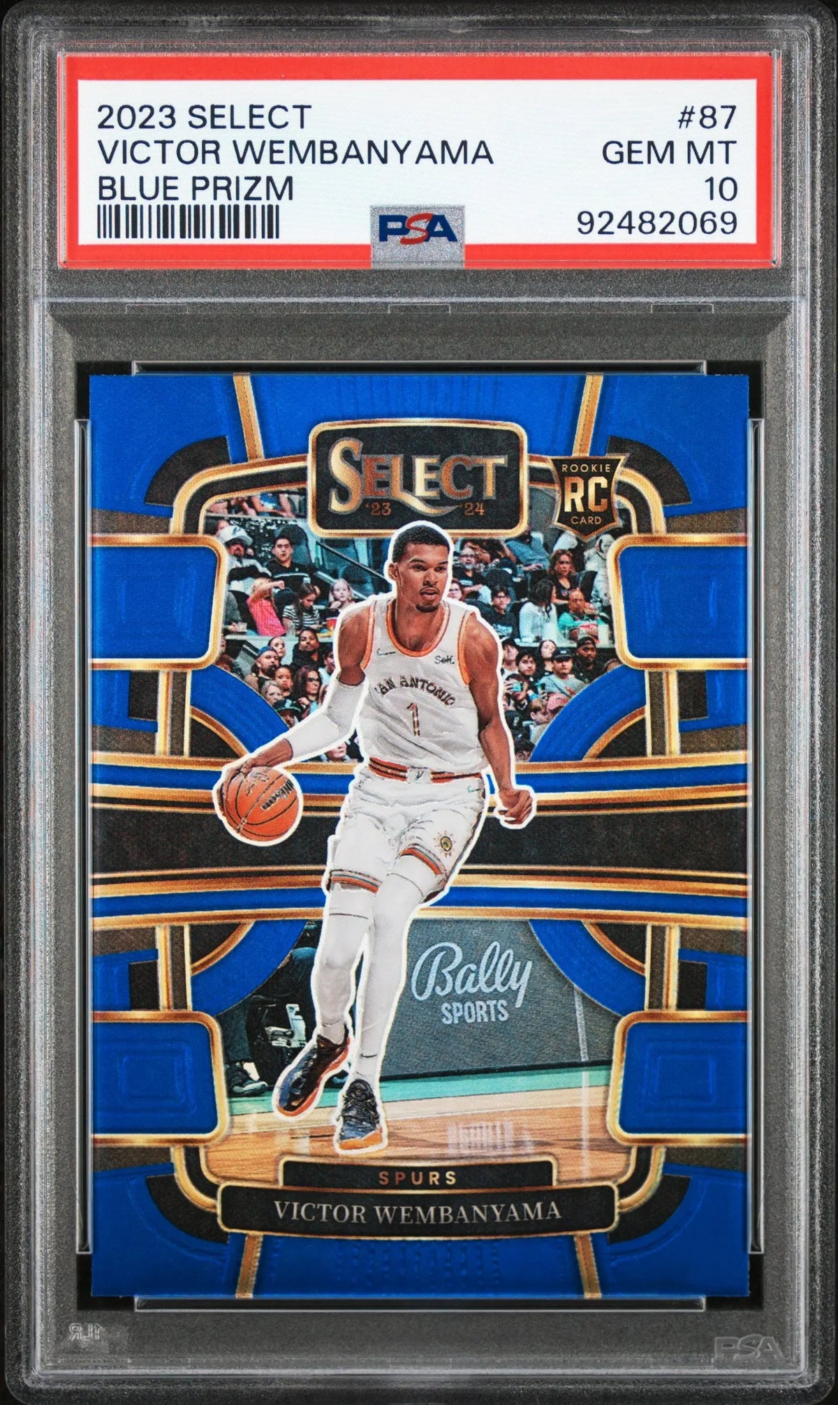 2023 Panini Select Rookie Victor Wembanyama Blue Prizm RC PSA 10 
