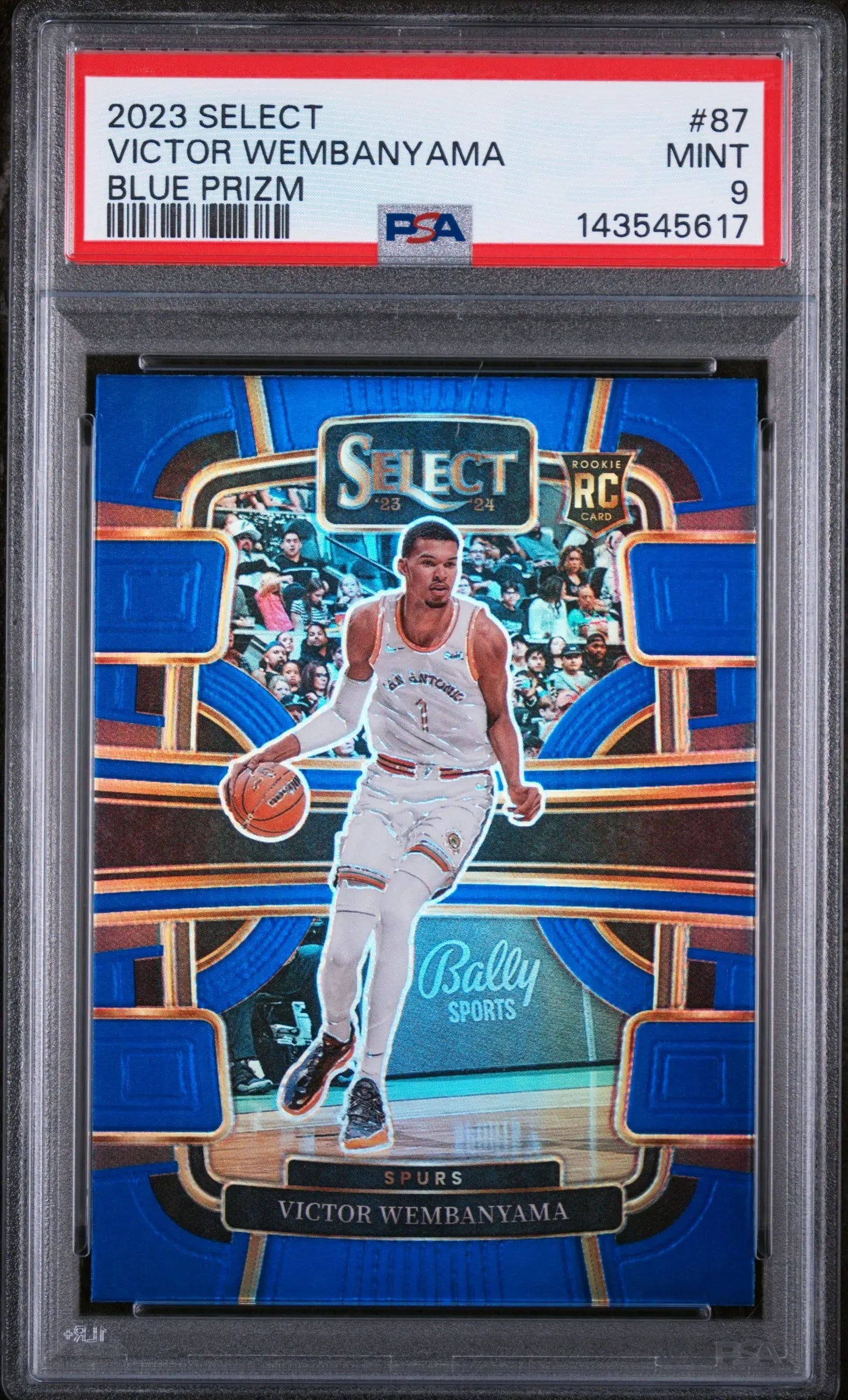 2023 Panini Select Rookie Victor Wembanyama  Blue Prizm RC PSA 9 
