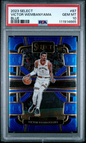 2023 Panini Select Rookie Victor Wembanyama Blue RC PSA 10 