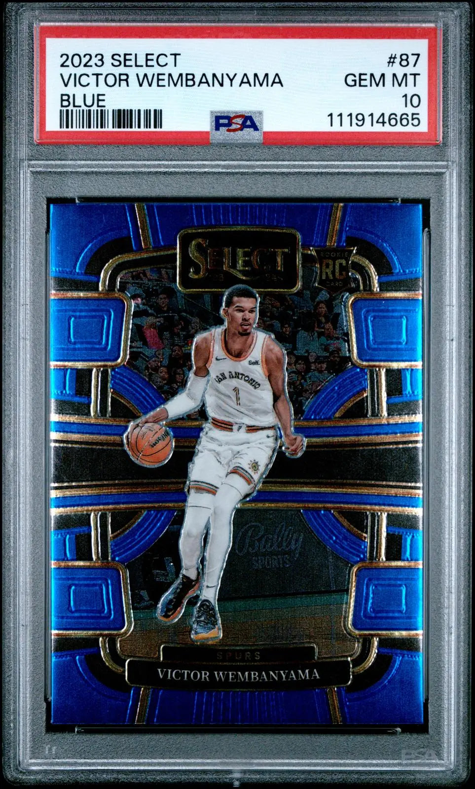 2023 Panini Select Rookie Victor Wembanyama Blue RC PSA 10 