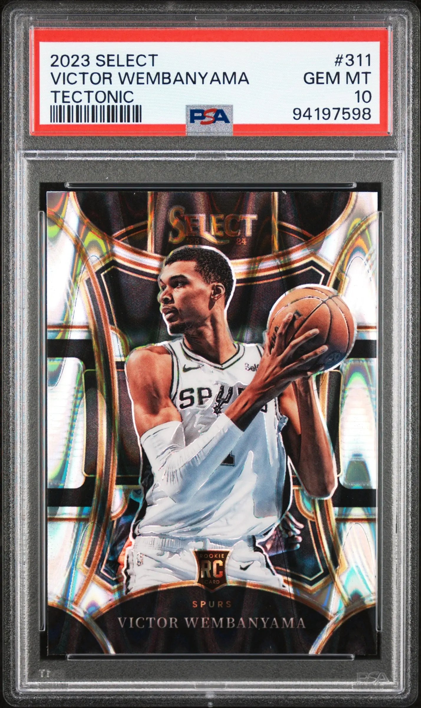 2023 Panini Select Rookie Victor Wembanyama RC Tectonic PSA 10 