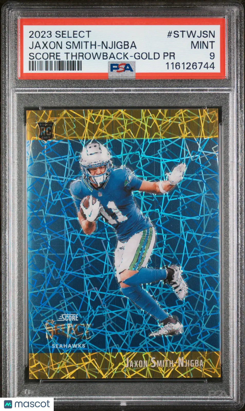 2023 Panini Select ScoreSelect Throwback Jaxon Smith-Njigba RC Gold PR PSA 9 /10 