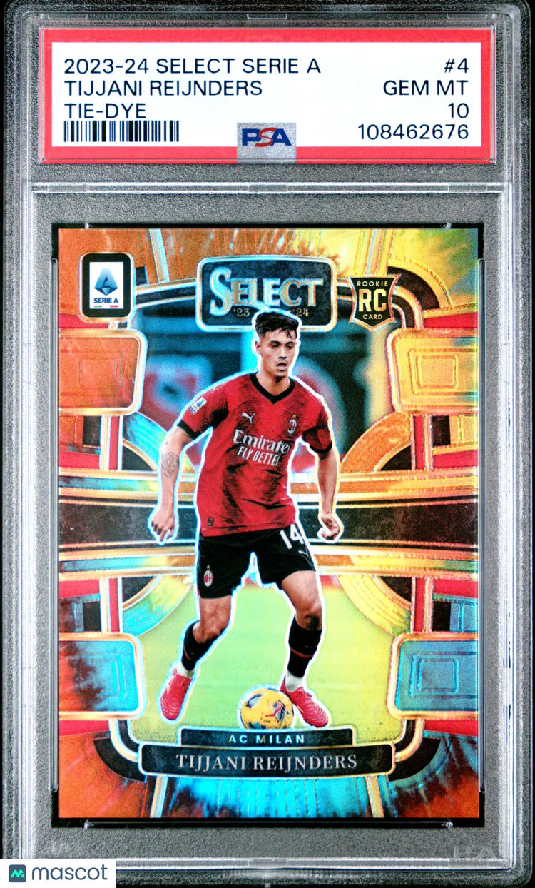 2023 Panini Select Serie A Tijjani Reijnders RC Rookie Tie Dye Prizm PSA 10 /25 
