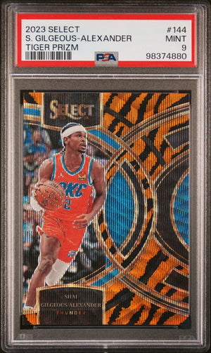 2023 Panini Select Shai Gilgeous-Alexander Tiger Prizm PSA 9 