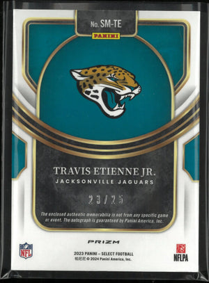2023 Panini Select Travis Etienne JR. Autograph Patch Tie-Die Prizm Auto /25 