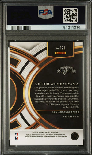 2023 Panini Select Victor Wembanyama RC Rookie #121 PSA 10 