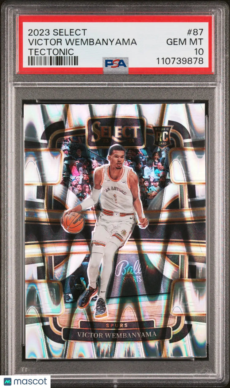 2023 Panini Select Victor Wembanyama RC Rookie  #87 Tectonic PSA 10 