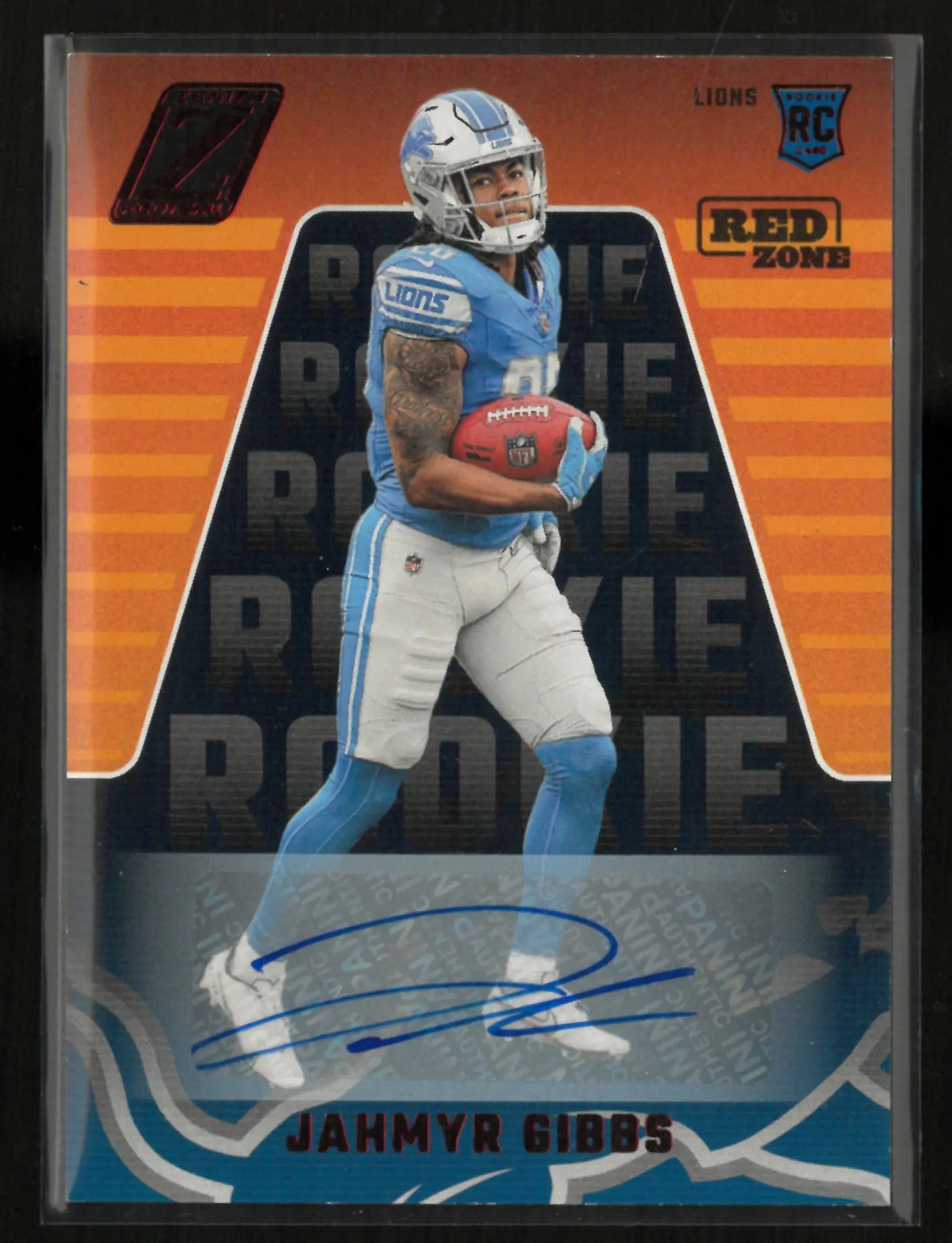 2023 Panini Zenith Rookie Red Zone Jahmyr Gibbs Autograph Auto RC 