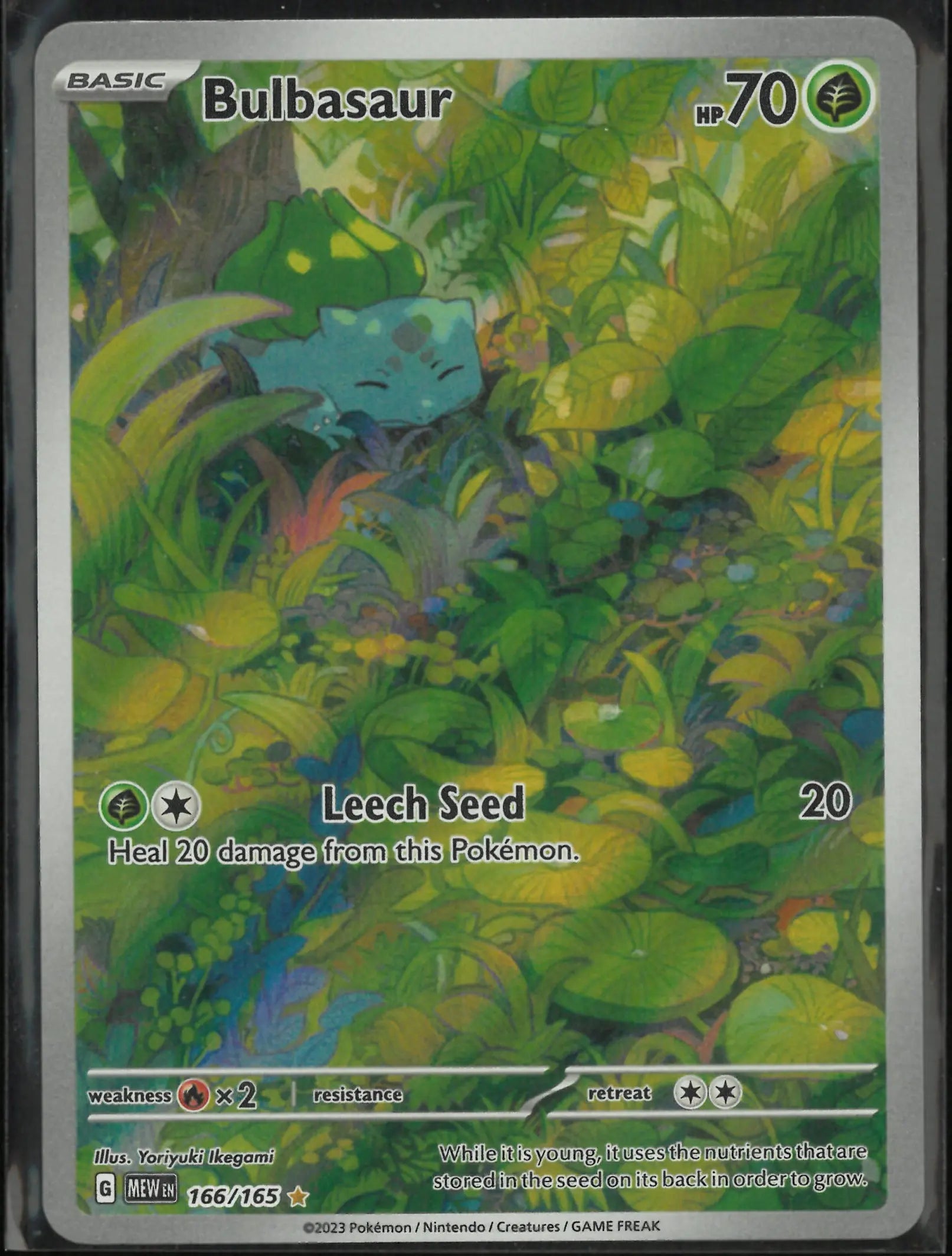 2023 Pokemon 151 Bulbasaur Illustration Rare 166/165 