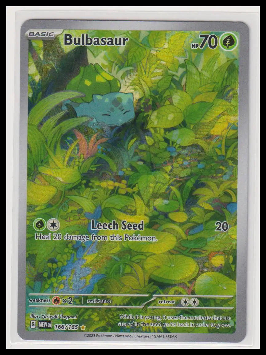 2023 Pokemon 151 Bulbasaur Illustration Rare 166/165 (A) 