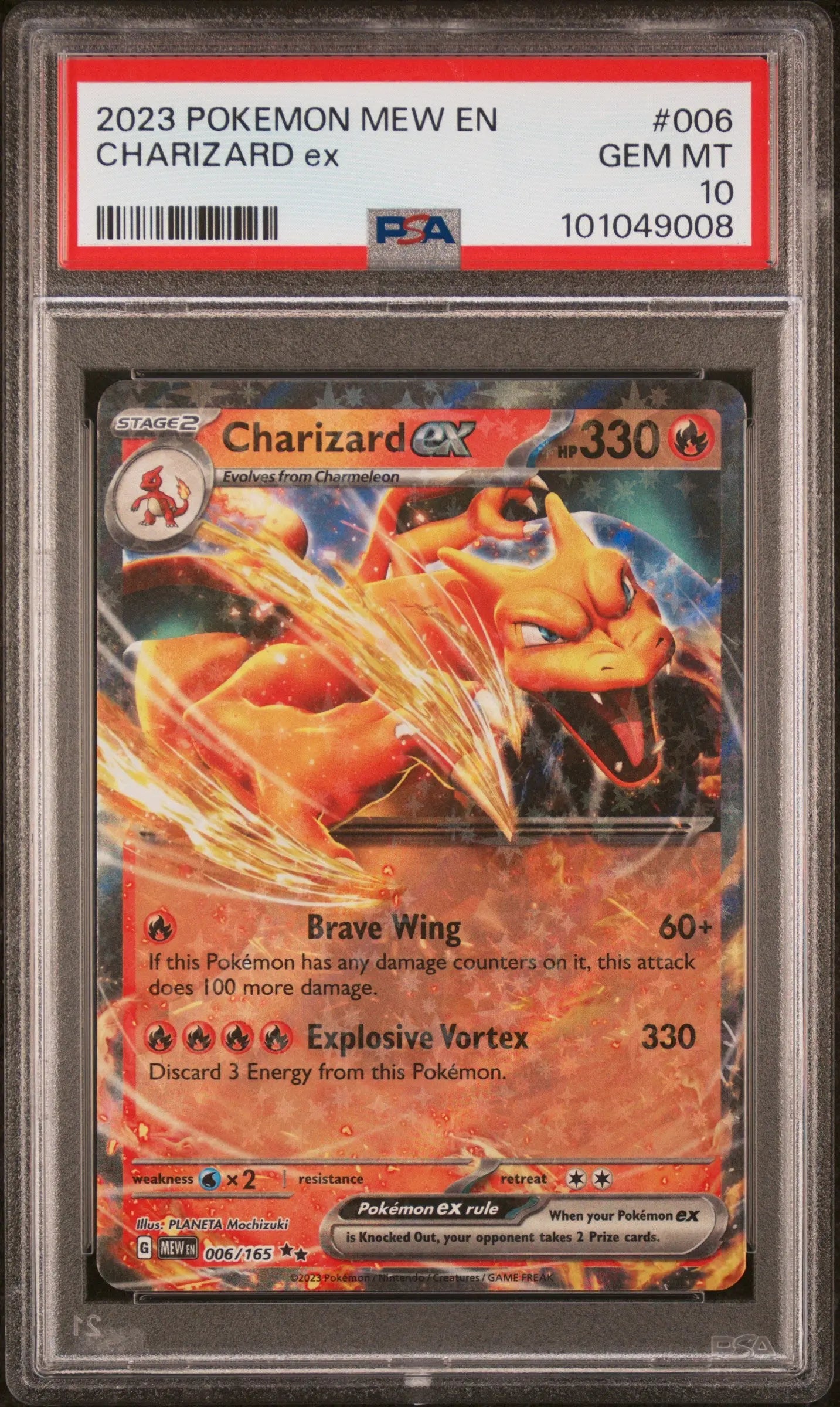 2023 Pokemon 151 Charizard Ex 006/165 PSA 10 