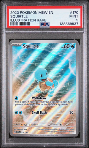 2023 Pokemon 151 Squirtle Illustration Rare 170/165 PSA 9 (A) 