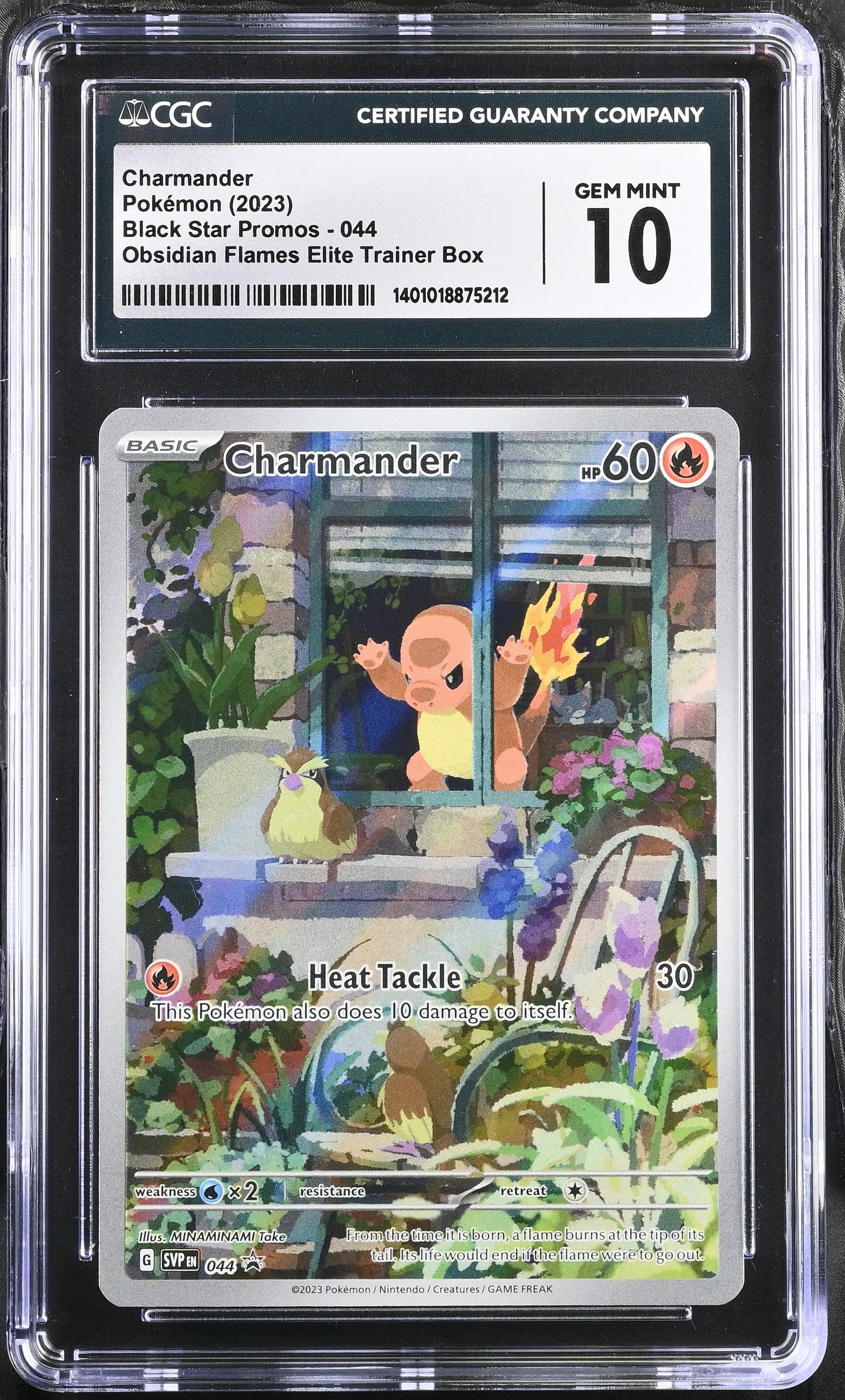 2023 Pokemon Black Star Promos Charmander Obsidian Flames ETB CGC 10 #044 