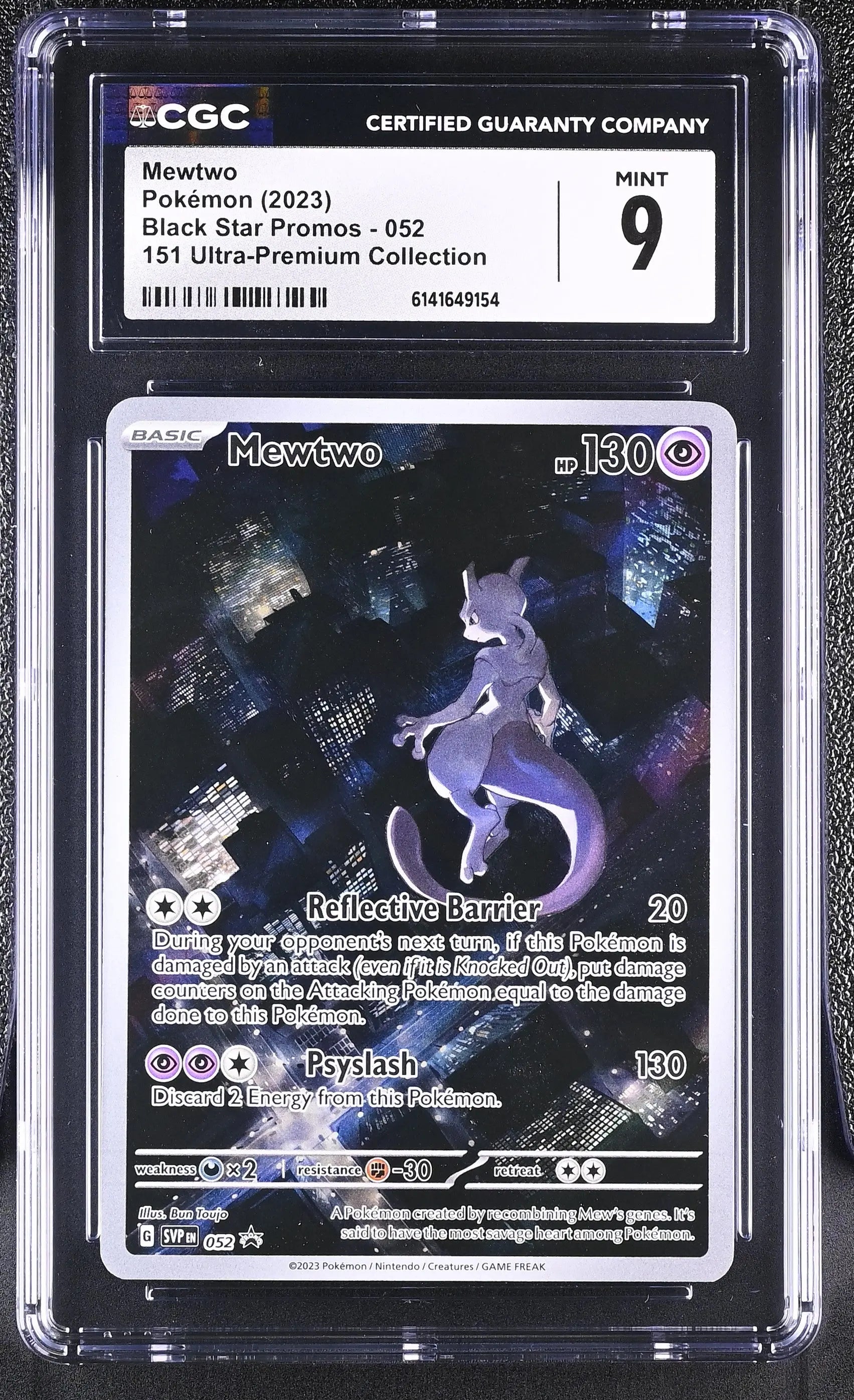 2023 Pokemon Black Star Promos Mewtwo 151 052 Ultra-Premium Collection CGC 9 