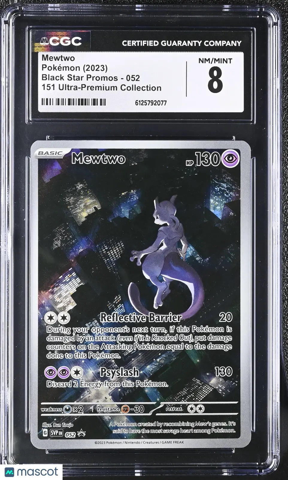 2023 Pokemon Black Star Promos Mewtwo 151 Ultra-Premium Collection CGC 8 #052 