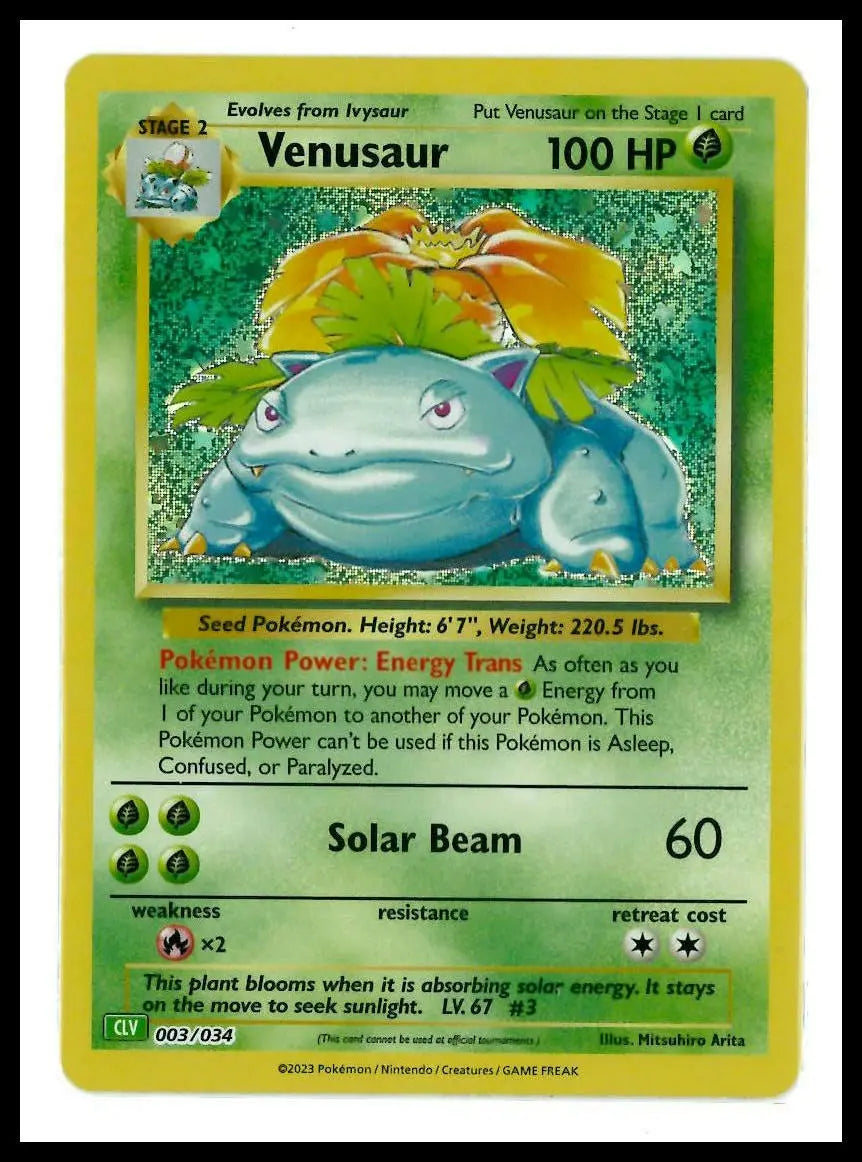 2023 Pokemon Classic Collection Venusaur 003/034 