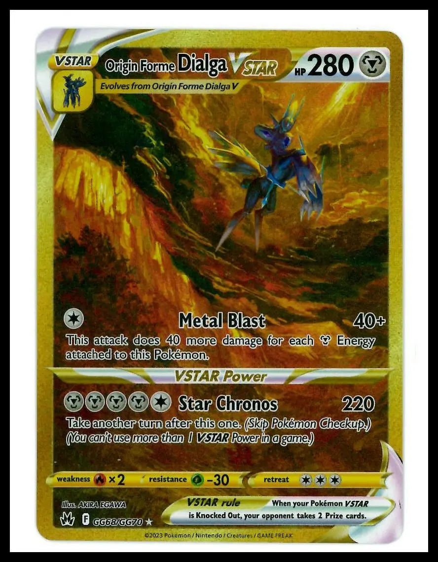 2023 Pokemon Crown Zenith Origin Forme Dialga VSTAR GG68/GG70 
