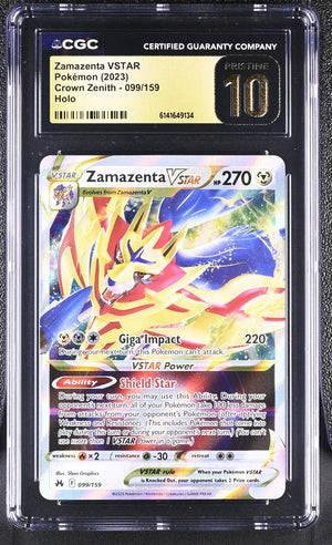 2023 Pokemon Crown Zenith Zamazenta VSTAR Holo 099/159 CGC 10 