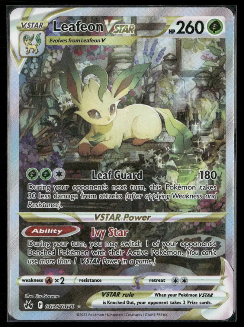 2023 Pokemon Crown Zenith: Galarian Gallery Leafeon VSTAR GG35/GG70 
