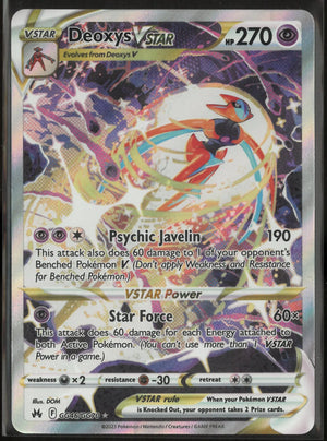 2023 Pokemon Crown Zenith: Galarian Gallery Ultra Rare Deoxys VSTAR GG46/GG70 