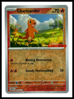 2023 Pokemon GameStop Stamped Promo Charmander 004/165 