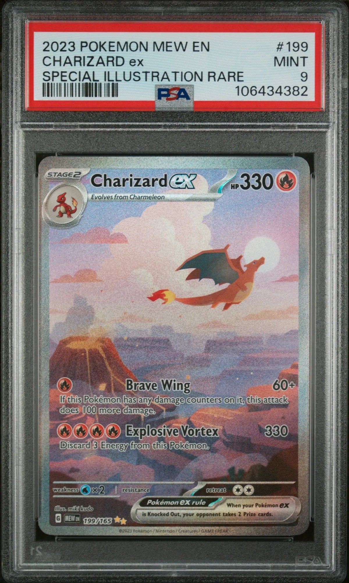 2023 Pokemon MEW 151 199/165 Charizard Ex Special Illustration Rare PSA 9 