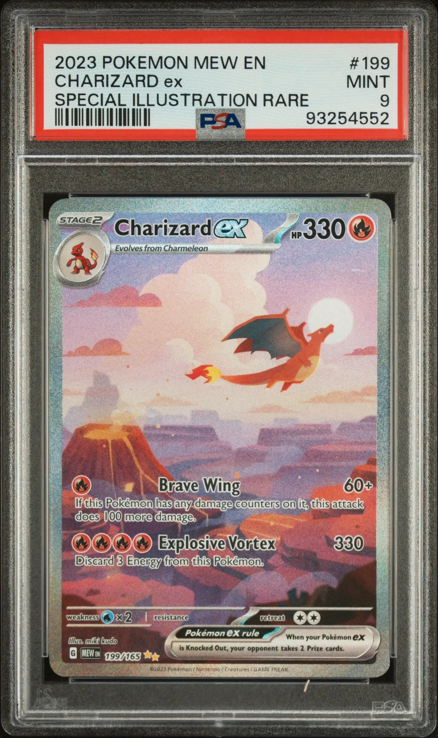 2023 Pokemon MEW 151 199/165 Charizard Ex Special Illustration Rare PSA 9 
