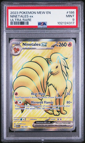 2023 Pokemon MEW EN Scarlet & Violet 151 Ninetales ex Ultra Rare 186/165 PSA 9 