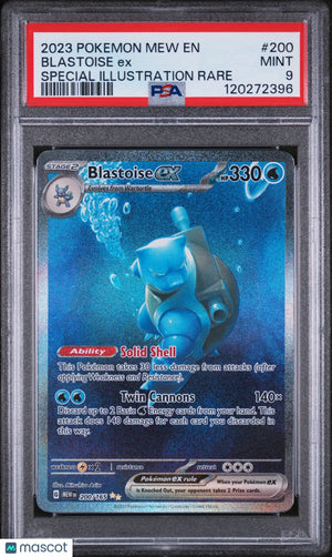 2023 Pokemon Mew EN-151 Blastoise EX Special Illustration Rare PSA 200/165 