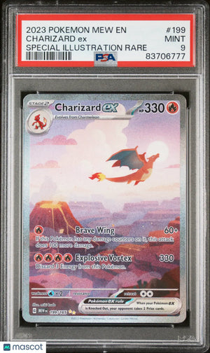 2023 Pokemon Mew EN-151 Charizard EX Special Illustration Rare PSA 9 199/165 