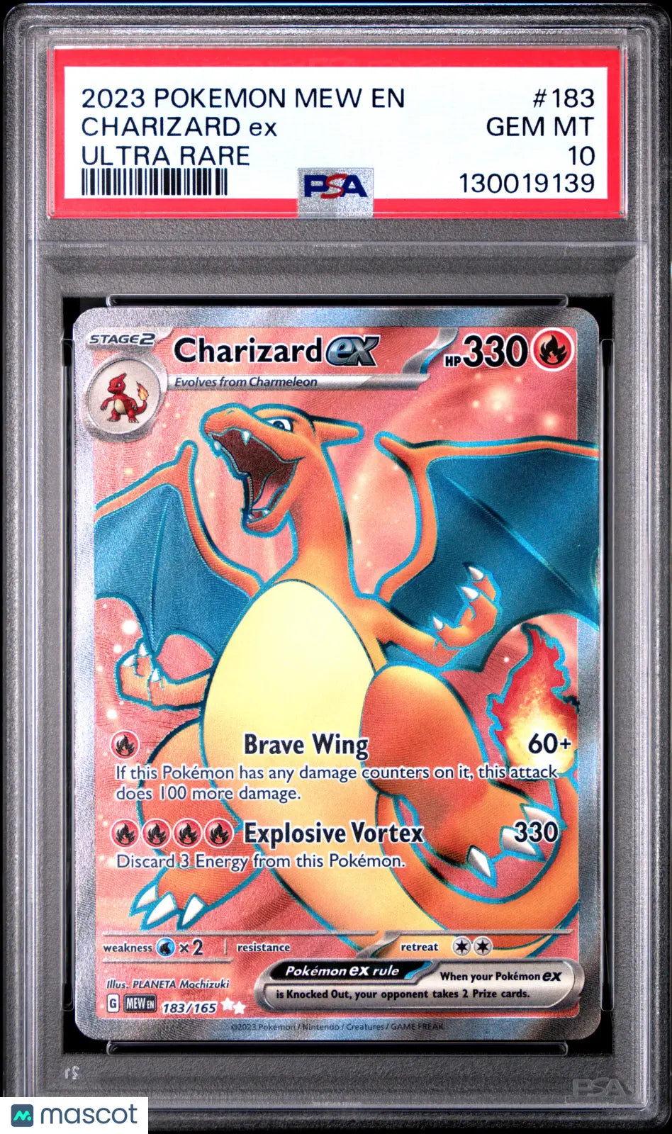 2023 Pokemon Mew EN-151 Charizard EX Ultra Rare PSA 10 183/165