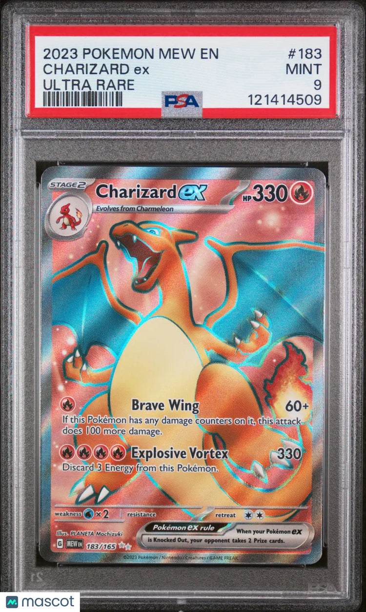 2023 Pokemon Mew EN-151 Charizard EX Ultra Rare PSA 9 183/165